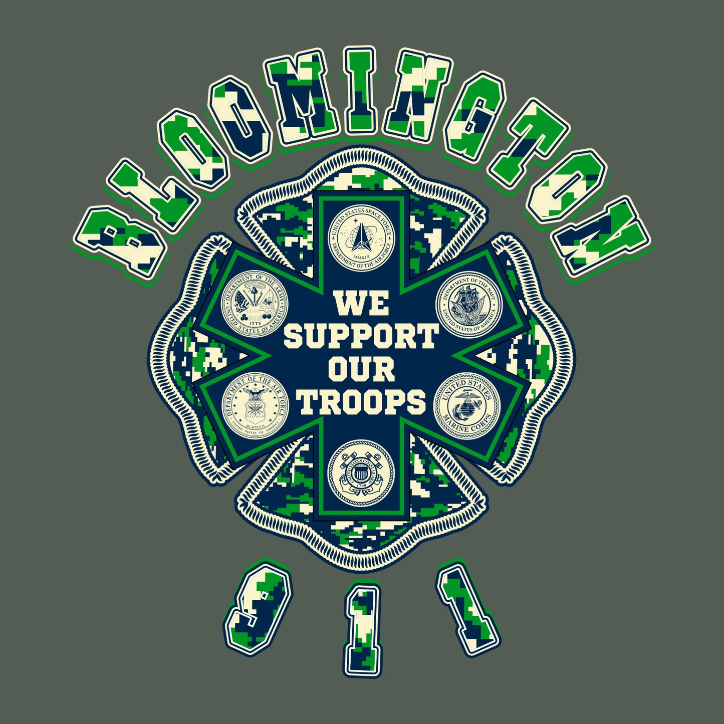 Bloomington Dispatch Soft Jersey Long Sleeve T-shirt - Design D