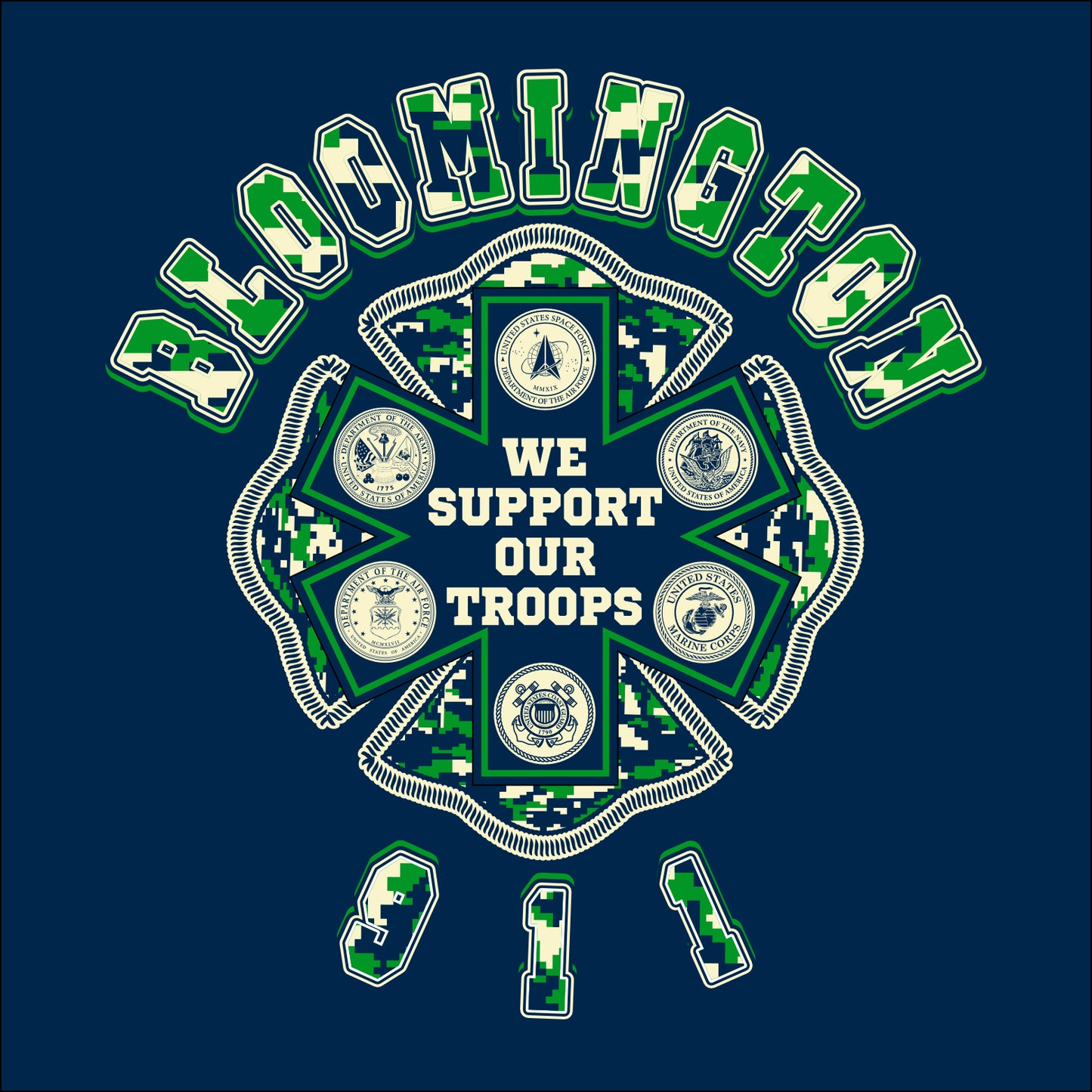 Bloomington Dispatch Soft Jersey Long Sleeve T-shirt - Design D
