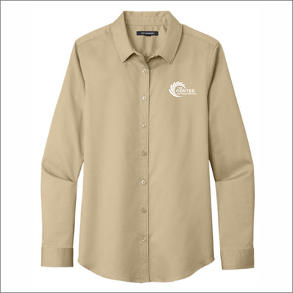 Center For Human Services Ladies Long Sleeve SuperPro React Twill