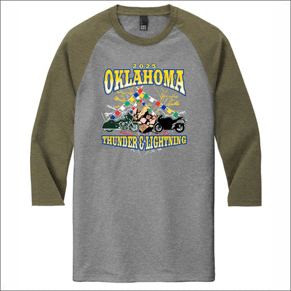 CMA Oklahoma Tri-Blend 3/4 Sleeve Raglan Tee