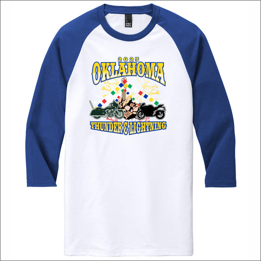 CMA Oklahoma Tri-Blend 3/4 Sleeve Raglan Tee