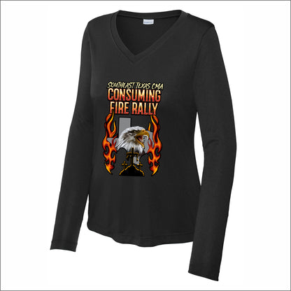 CMA SE TX Ladies Long Sleeve V-Neck Performance T-shirt