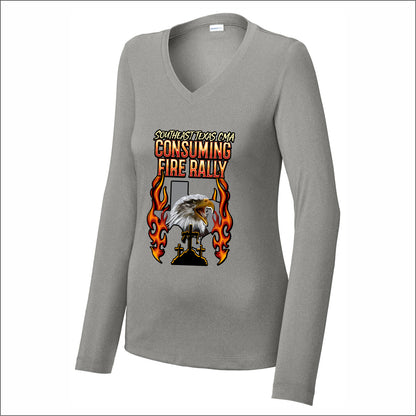 CMA SE TX Ladies Long Sleeve V-Neck Performance T-shirt