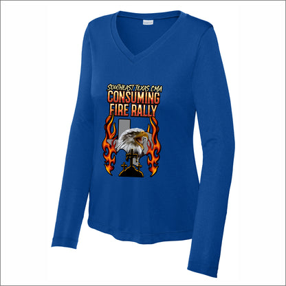 CMA SE TX Ladies Long Sleeve V-Neck Performance T-shirt