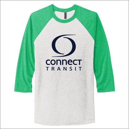 Connect Transit Next Level Apparel Adult Tri-Blend 3/4-Sleeve Raglan Tee