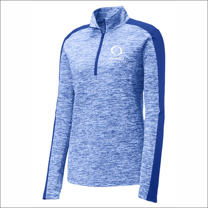 Connect Transit Women's PosiCharge Electric Heather Colorblock 1/4-Zip Pullover