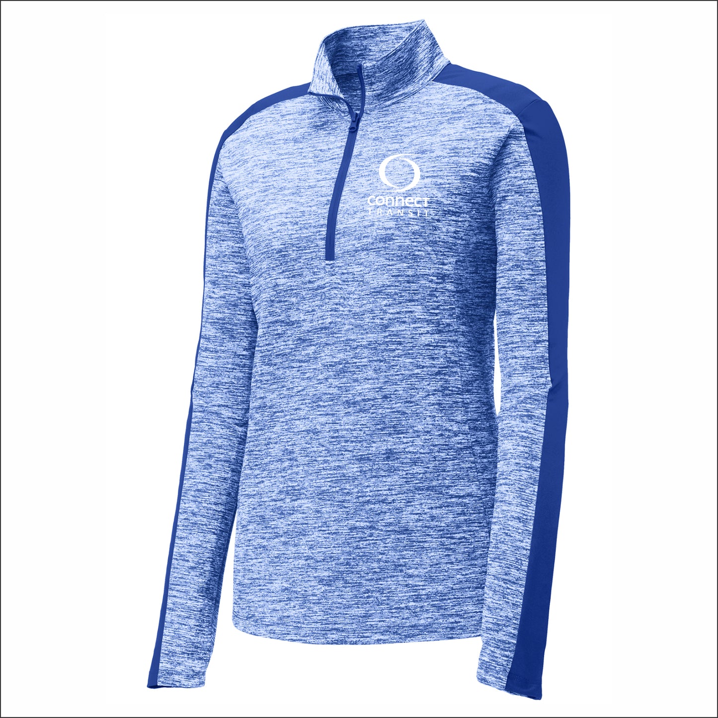 Connect Transit Women's PosiCharge Electric Heather Colorblock 1/4-Zip Pullover