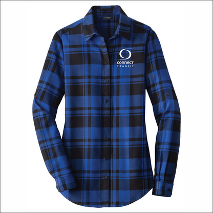 Connect Transit Ladies Plaid Flannel Tunic