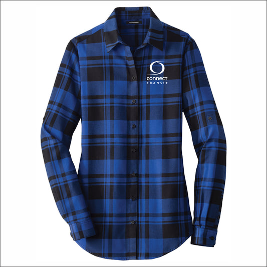 Connect Transit Ladies Plaid Flannel Tunic