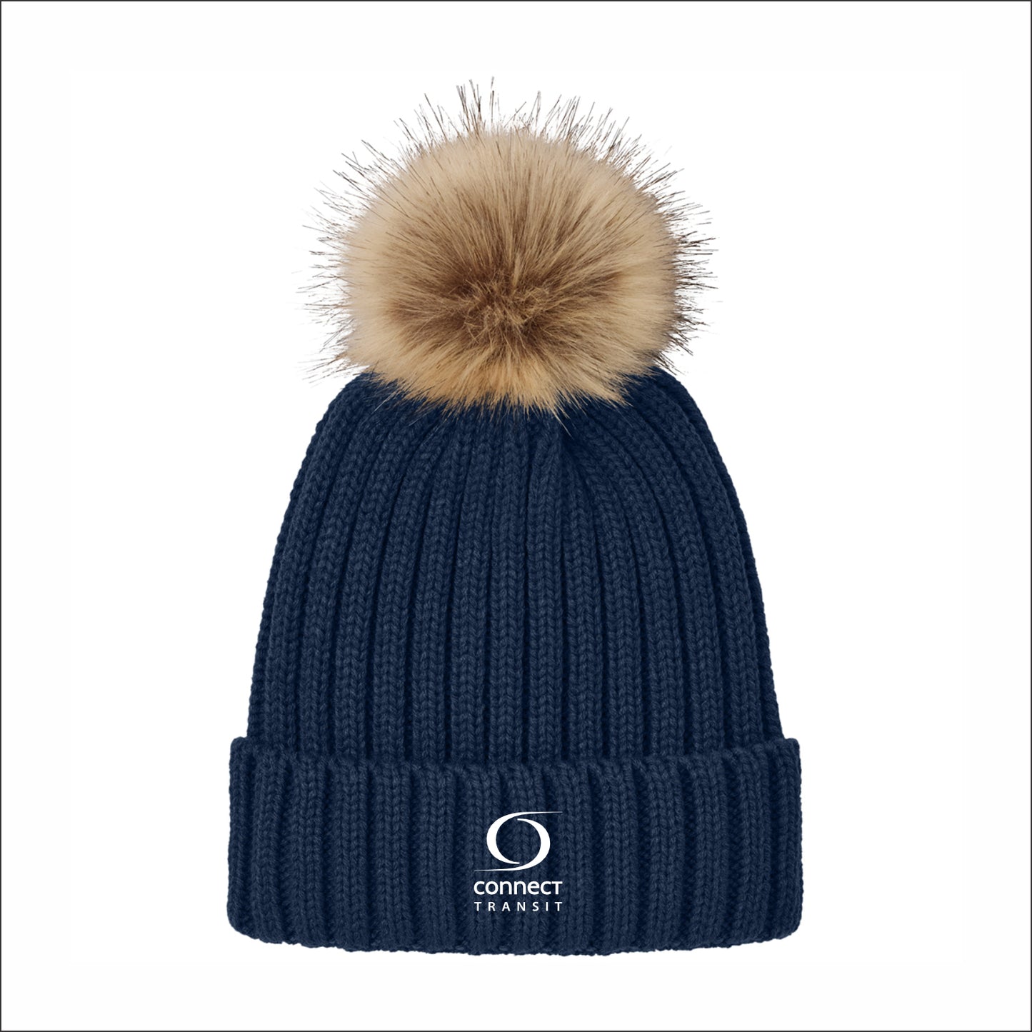 Connect Transit Faux Fur Pom Beanie