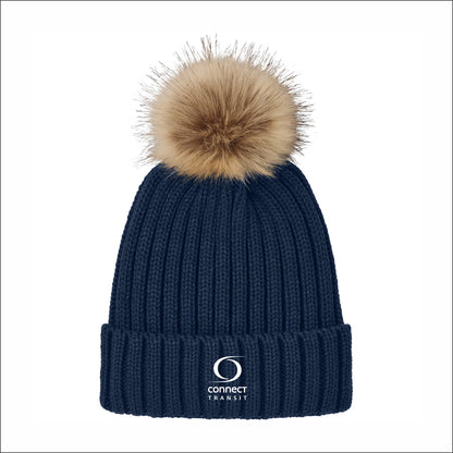 Connect Transit Faux Fur Pom Beanie