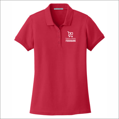 Eastern IL Food Bank Ladies Classic Pique Short Sleeve Polo Shirt