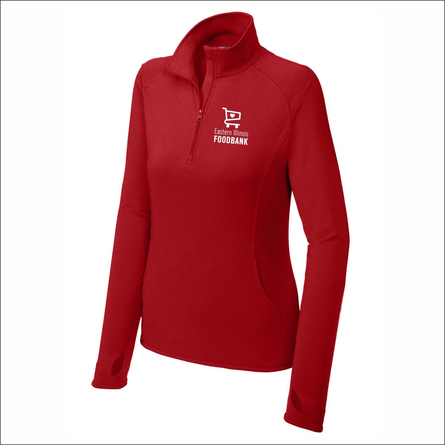 Eastern IL Food Bank Ladies Stretch 1/2 Zip Performance