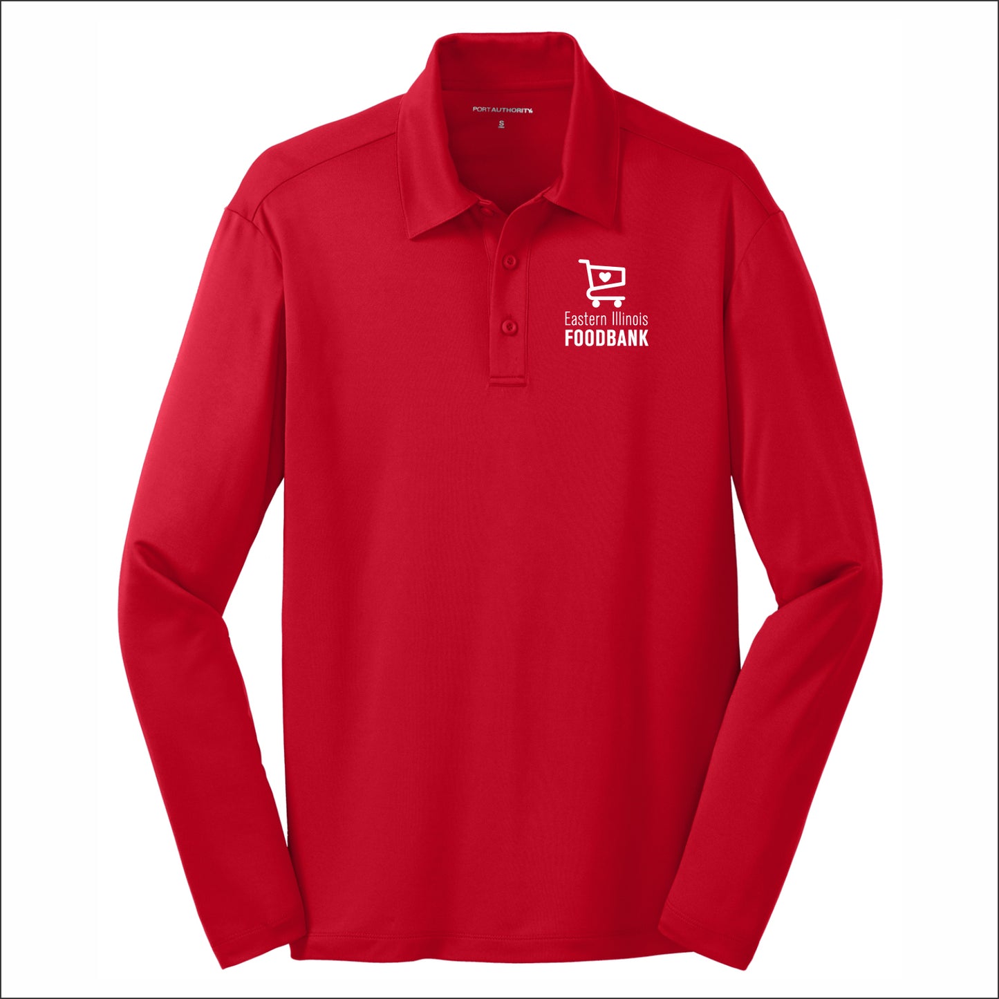 Eastern IL Food Bank Performance Long Sleeve Polo Shirt