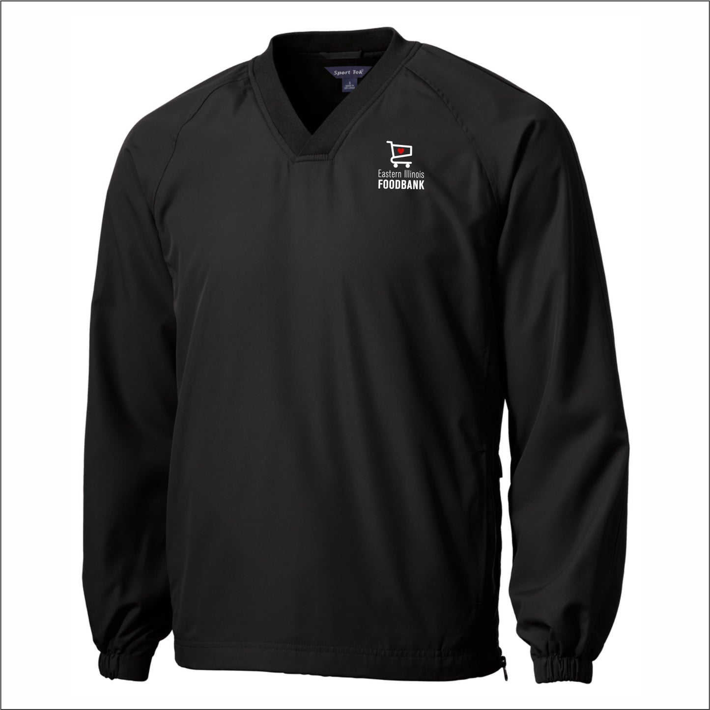 Eastern IL Food Bank Sport-Tek V-Neck Raglan Wind Shirt