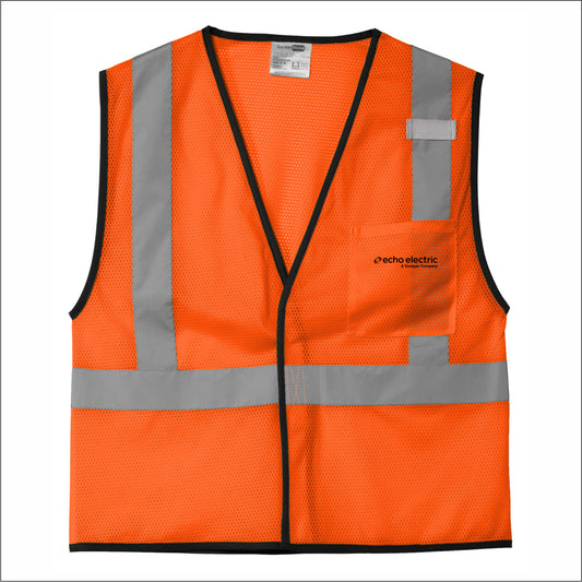 Echo Electric W&D ANSI 107 Class 2 Economy Mesh One-Pocket Vest