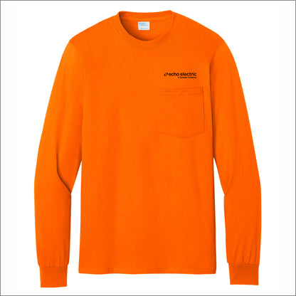 Echo Electric Customers Long Sleeve Essential Pocket Tee