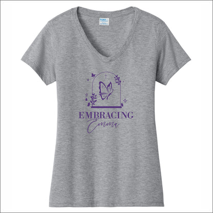 Embracing Emma Ladies Fan Favorite V-Neck Tee - Design B