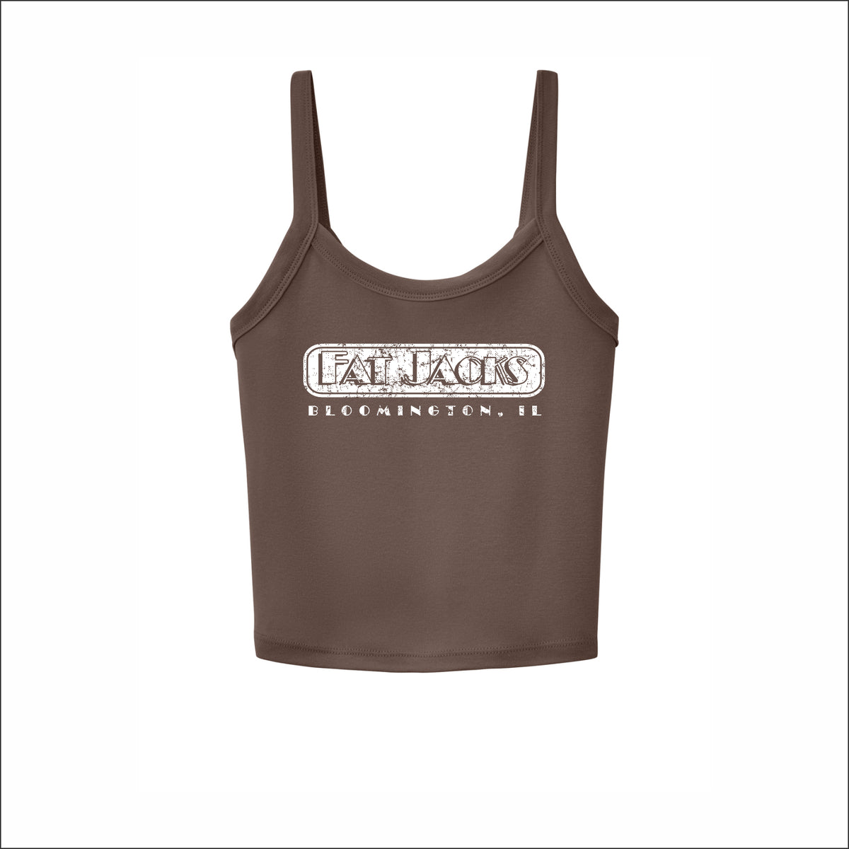 Fat Jacks Women's Micro Rib Spaghetti Strap Tank