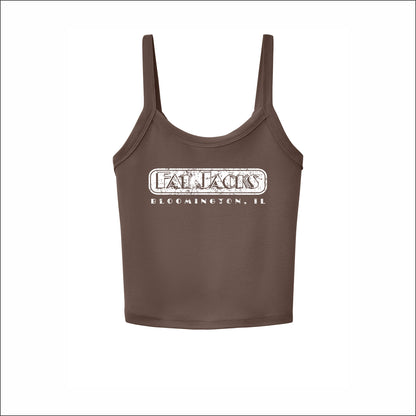 Fat Jacks Women's Micro Rib Spaghetti Strap Tank