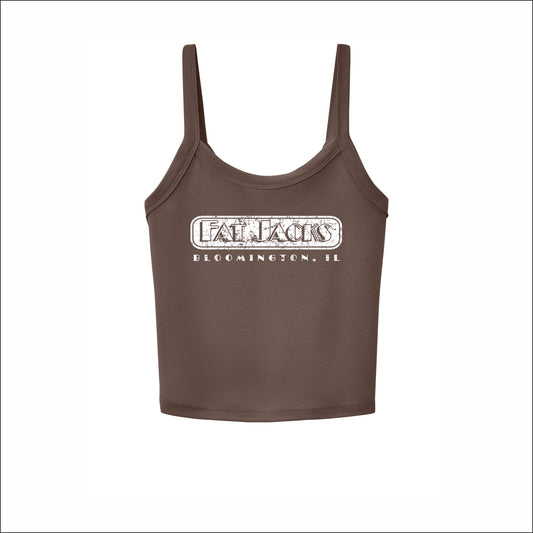 Fat Jacks Women's Micro Rib Spaghetti Strap Tank