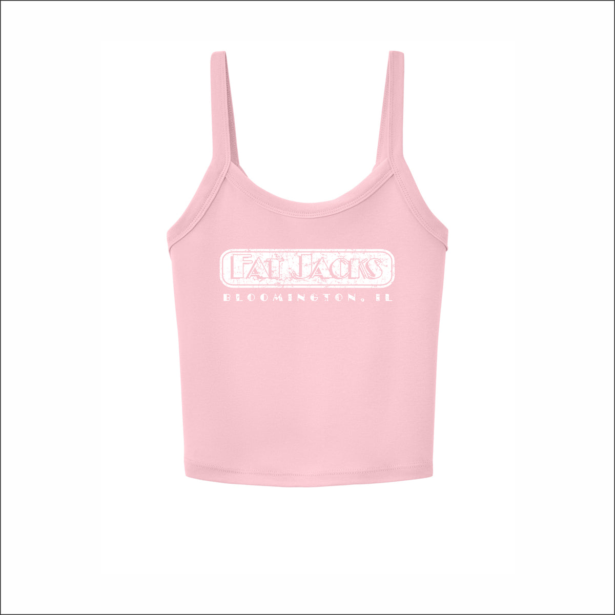 Fat Jacks Women's Micro Rib Spaghetti Strap Tank