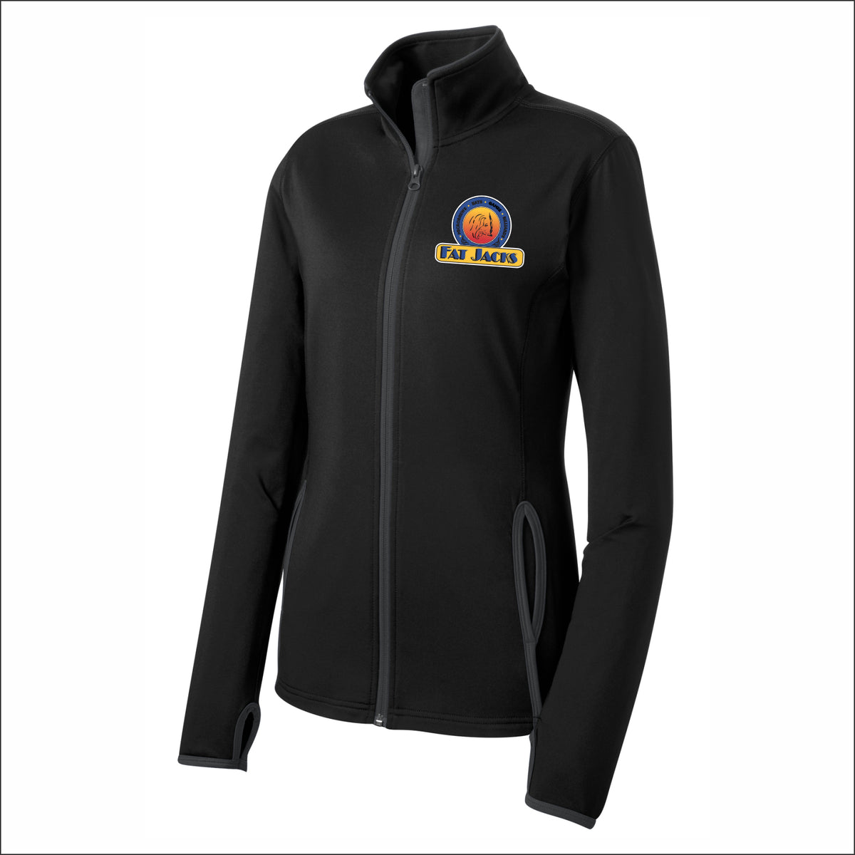 Fat Jacks Ladies Stretch Full-Zip Contrast Performance