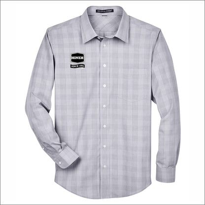 Hines Supply Crown Collection Glen Plaid Woven Dress Shirt