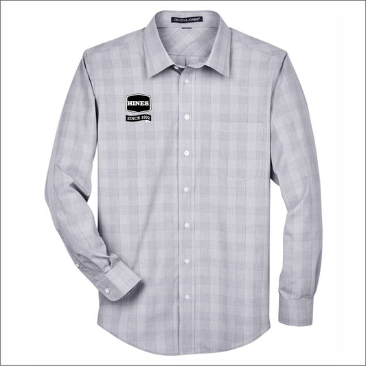 Hines Supply Crown Collection Glen Plaid Woven Dress Shirt