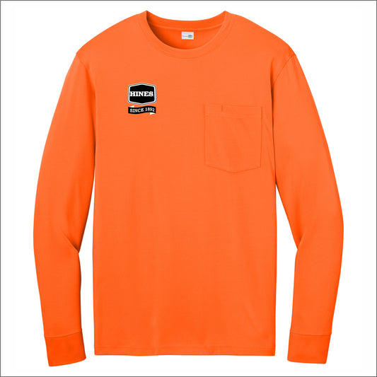 Hines Supply CornerStone Workwear Pro Long Sleeve Pocket Tee
