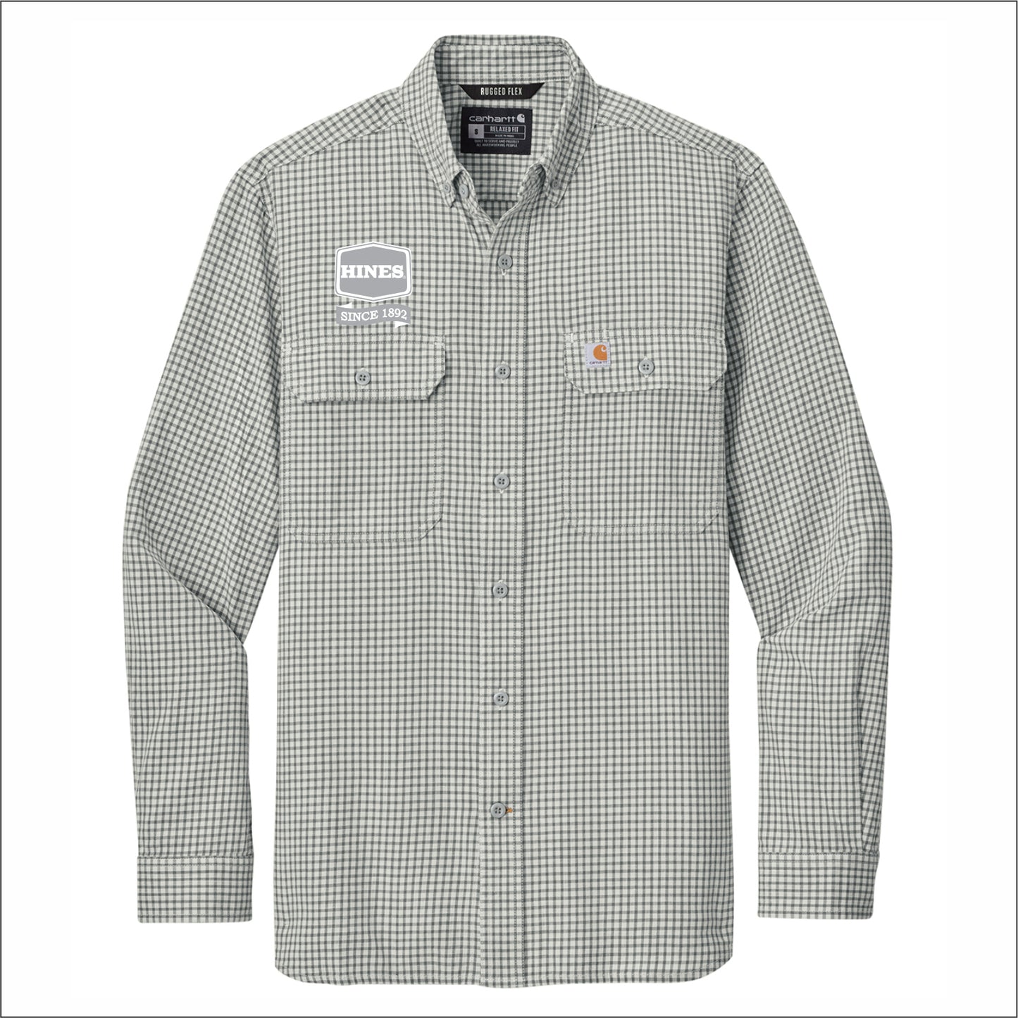 Hines Supply Carhartt Rugged Flex Plaid Long Sleeve Shirt