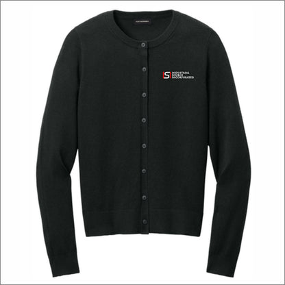 Industrial Source Inc Ladies Easy Care Crewneck Cardigan Sweater
