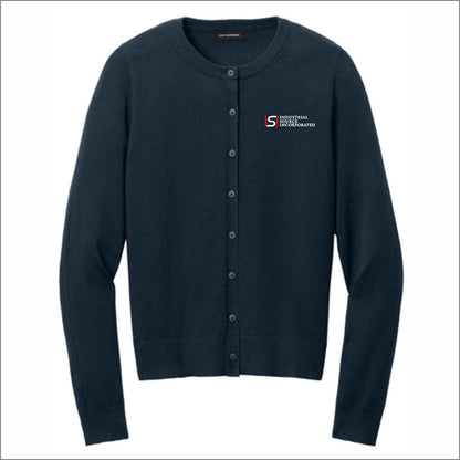 Industrial Source Inc Ladies Easy Care Crewneck Cardigan Sweater