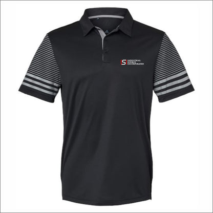 Industrial Source Inc Adidas Striped Sleeve Polo