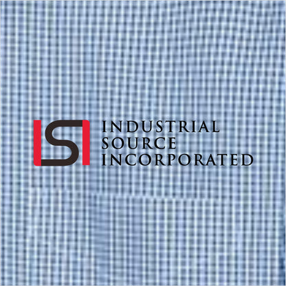 Industrial Source Inc Crown Collection Gingham Check Woven Dress Shirt