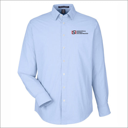 Industrial Source Inc Men's CrownLux Performance Microstripe Dress Shirt