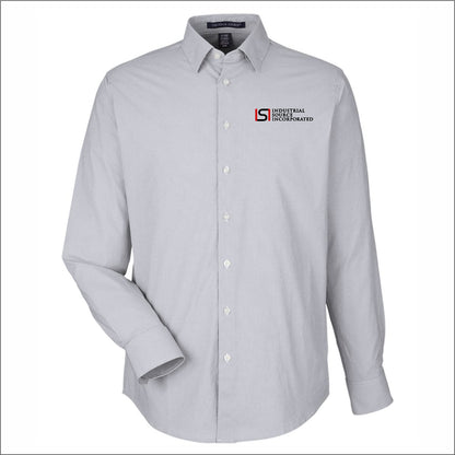 Industrial Source Inc Men's CrownLux Performance Microstripe Dress Shirt