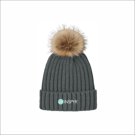 INSPYR Faux Fur Pom Beanie