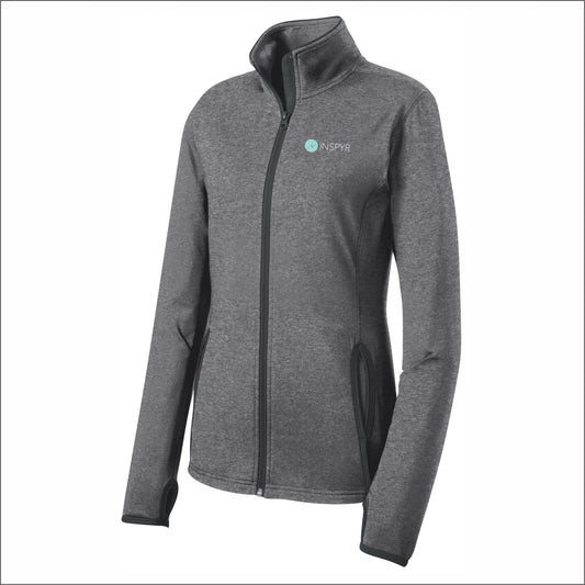 INSPYR Ladies Stretch Full-Zip Contrast Performance