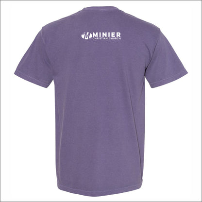 Minier Christian Church Pigment Dye T-shirt - Design A