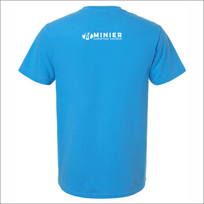 Minier Christian Church Pigment Dye T-shirt - Design A