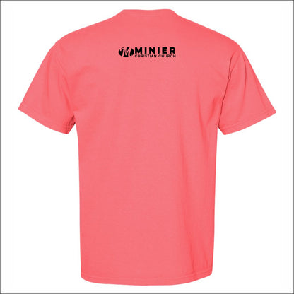 Minier Christian Church Pigment Dye T-shirt - Design A