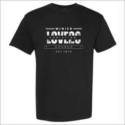 Minier Christian Church Pigment Dye T-shirt - Design C