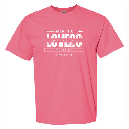 Minier Christian Church Pigment Dye T-shirt - Design C
