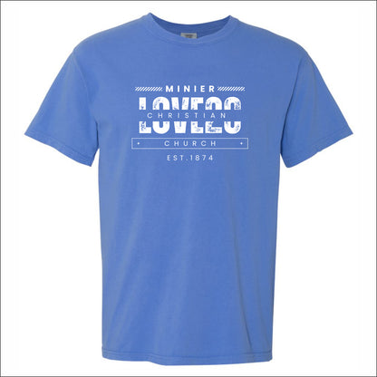 Minier Christian Church Pigment Dye T-shirt - Design C
