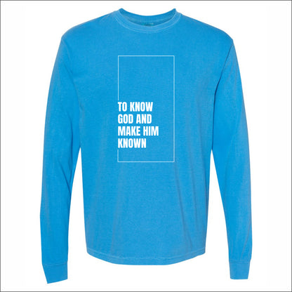 Minier Christian Church Garment-Dyed Heavyweight Long Sleeve T-Shirt