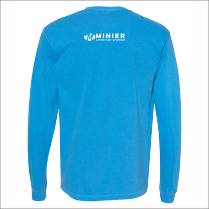 Minier Christian Church Garment-Dyed Heavyweight Long Sleeve T-Shirt