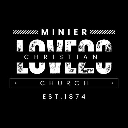 Minier Christian Church Pigment Dye T-shirt - Design C