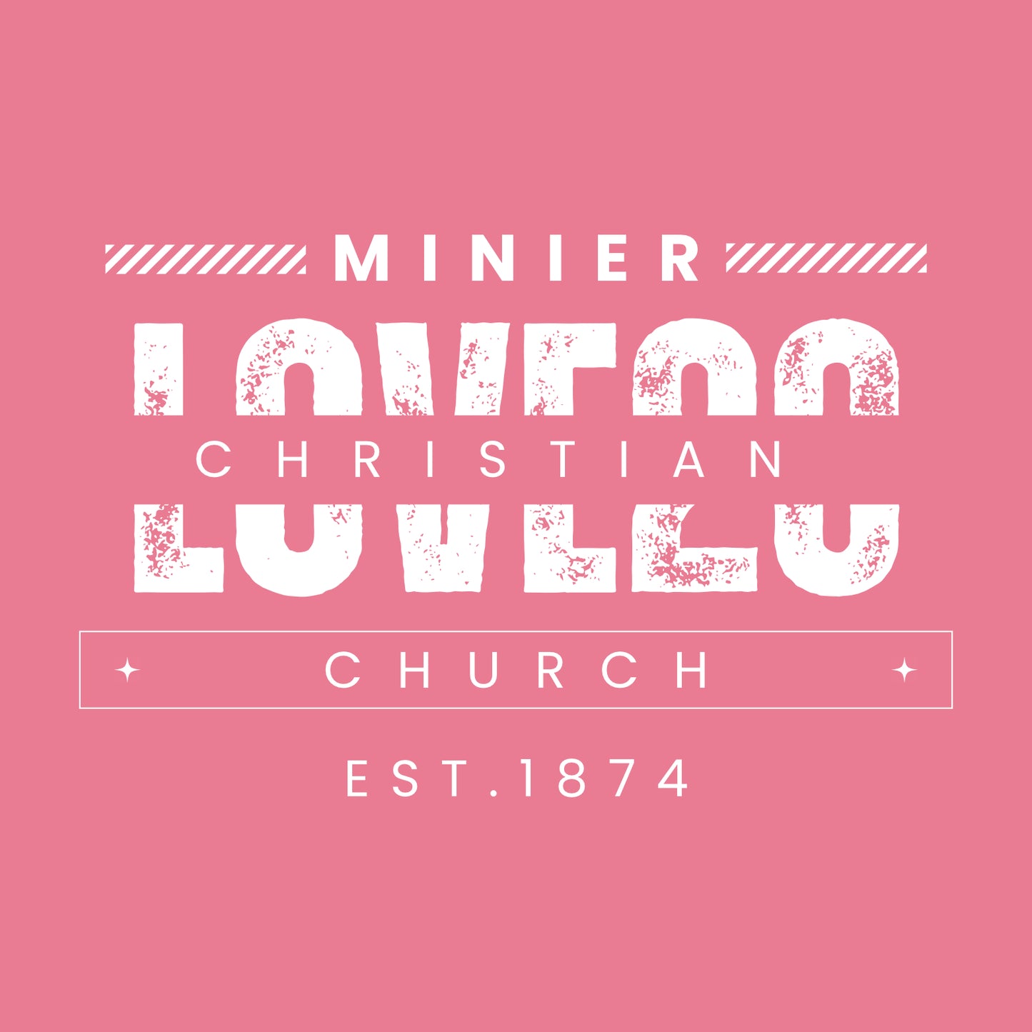 Minier Christian Church Pigment Dye T-shirt - Design C