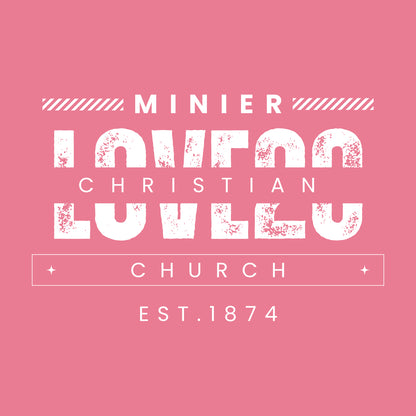 Minier Christian Church Pigment Dye T-shirt - Design C